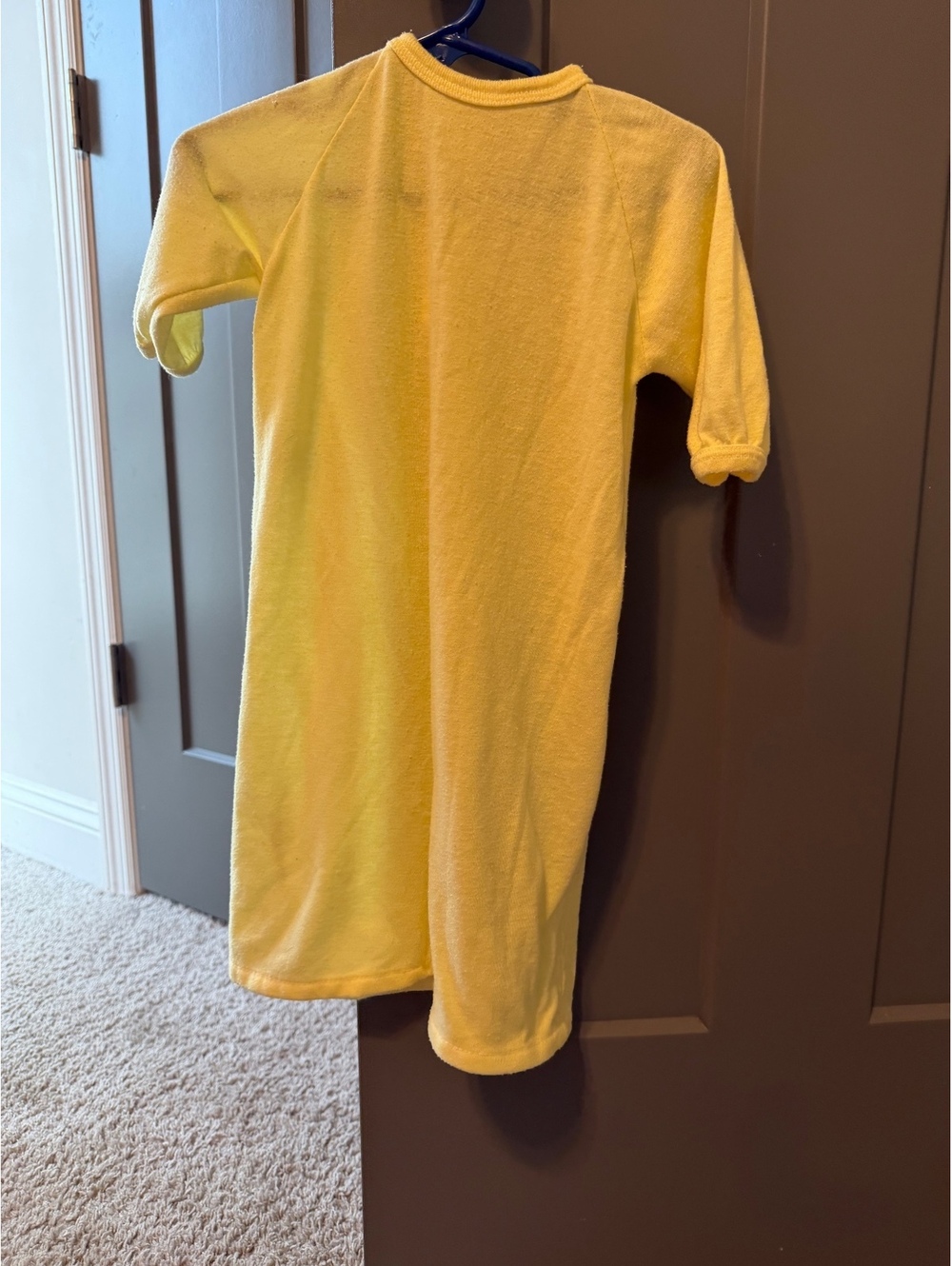 Vintage Spencer's Yellow Flame Resistant Polyester Nightgown
